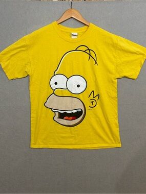 Universal Studios Authenyic Homer Simpson Graphic Short Sleeve Tee - Yellow